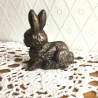 Vintage Hase aus massiver Bronze fein ziseliert 70er Jahre