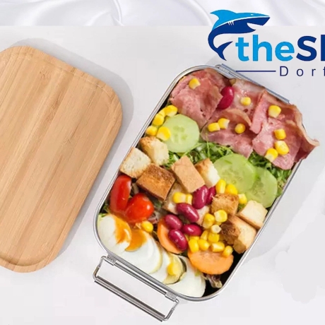 Brotzeitbox - Vesperbox ,1200ml   Edelstahl + Bambusdeckel