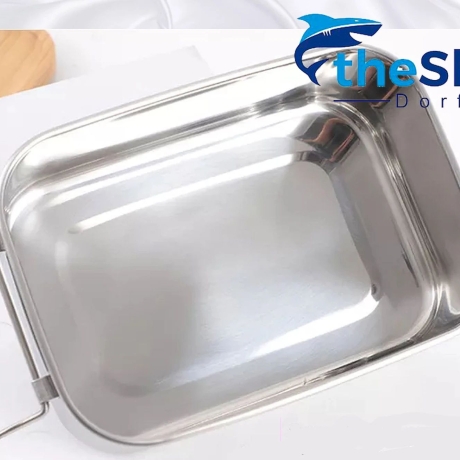 Brotzeitbox - Vesperbox ,1200ml   Edelstahl + Bambusdeckel