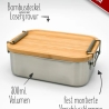 Brotzeitbox - Vesperbox ,1200ml   Edelstahl + Bambusdeckel
