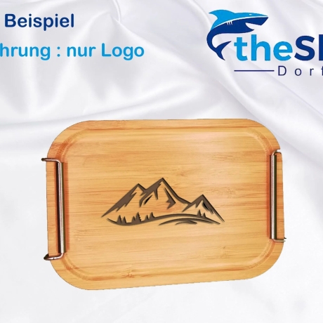 Deckel, mit Lasergravur (Logo) personalisiert