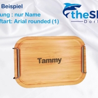 Deckel mit Lasergravur (Text) personalisiert