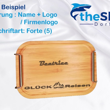 Deckel mit Lasergravur (Text) personalisiert