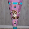 Dekoelemente für Schultüte Katze Bubbles verschiedene Farben
