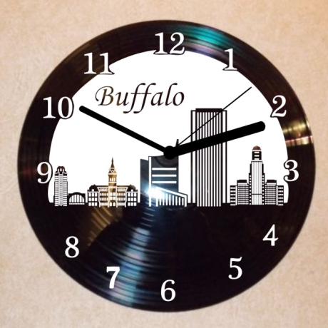 Schallplattenuhr Wanduhr Buffalo