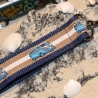 Schlüsselanhänger Blau mit Motiv VW Bulli Blau mit Karabiner