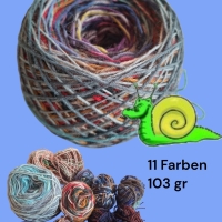 Buntstück #001 - nachhaltige re-wollt Knäuel Sockenwolle