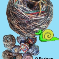 Buntstück #002 - nachhaltige re-wollt Knäuel Sockenwolle