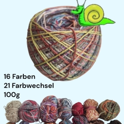 Buntstück #007 - nachhaltige re-wollt Knäuel Sockenwolle