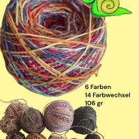 Buntstück #008 - nachhaltige re-wollt Knäuel Sockenwolle