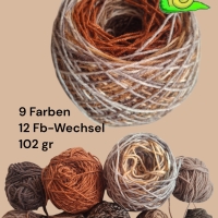 Buntstück #010 - nachhaltige re-wollt Knäuel Sockenwolle