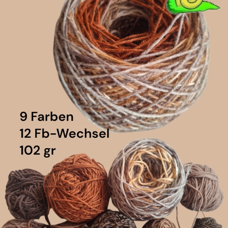 Buntstück #010 - nachhaltige re-wollt Knäuel Sockenwolle