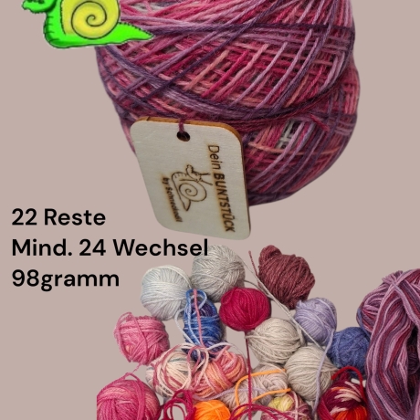 Buntstück #014 - nachhaltige re-wollt Knäuel Sockenwolle