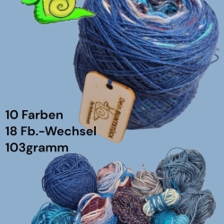 Buntstück #016 - nachhaltige re-wollt Knäuel Sockenwolle