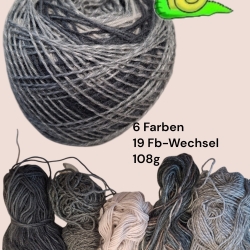 Buntstück #018 - nachhaltige re-wollt Knäuel Sockenwolle