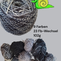 Buntstück #020 - nachhaltige re-wollt Knäuel Sockenwolle