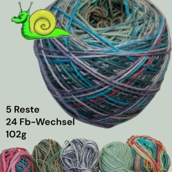 Buntstück #024 - nachhaltige re-wollt Knäuel Sockenwolle