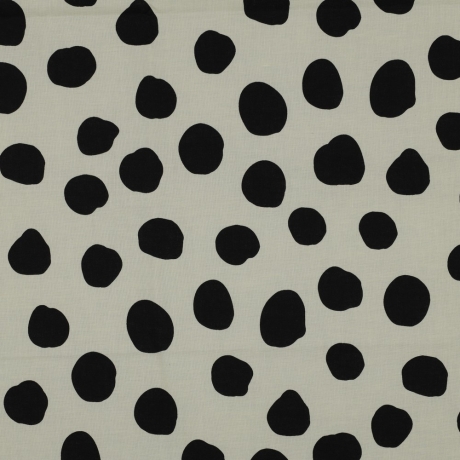 beschichtete Baumwolle Dots Punkte schwarz auf weiß Poppy Fabrics