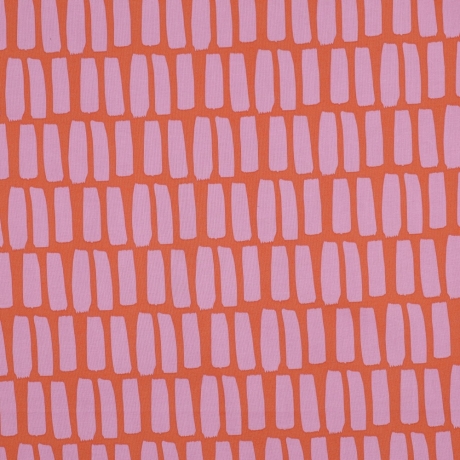 beschichtete Baumwolle Stripes rosa auf orange Streifen Poppy RE