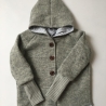Wichteljacke aus Wollwalk Gr. 98-110 grau handmade