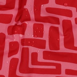 beschichtete Baumwolle Abstrakt rot rosa Poppy Fabrics