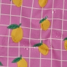 beschichtete Baumwolle Zitrone pink Karo Poppy Fabrics