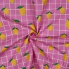 beschichtete Baumwolle Zitrone pink Karo Poppy Fabrics