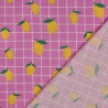 beschichtete Baumwolle Zitrone pink Karo Poppy Fabrics