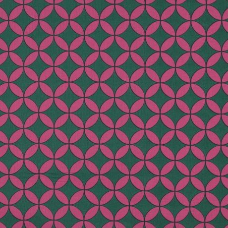 beschichtete Baumwolle Abstrakt pink grün Poppy 