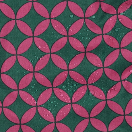 beschichtete Baumwolle Abstrakt pink grün Poppy 