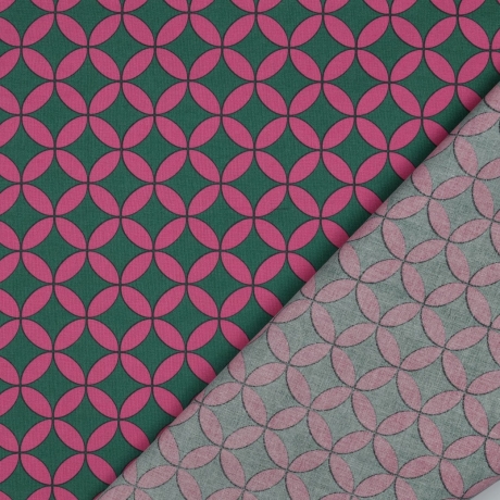 beschichtete Baumwolle Abstrakt pink grün Poppy 