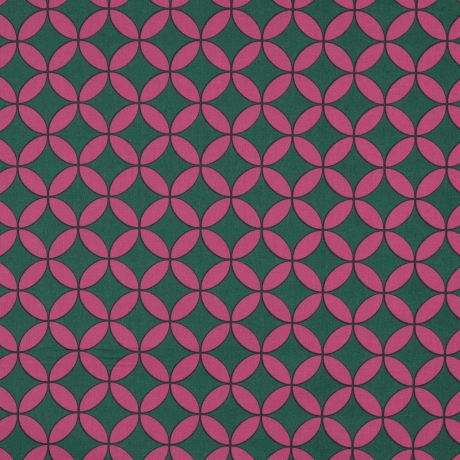 beschichtete Baumwolle Abstrakt pink grün Poppy 