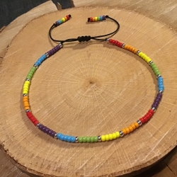 „Fußkettchen“ Fröhlich bunte Miyuki-Rocailles Glasperlen