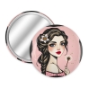 Runder Taschenspiegel 70 mm kleiner Spiegel für Make-up und Reise