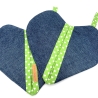 Herz Topflappen Set, Topflappen, recycelt