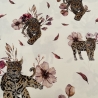 Meterware Jersey Stoff Baumwolljersey Kinder Blumen Leopard Leo