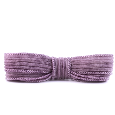 Seidenband Crinkle Crêpe Pastell Violett Seide handgenäht/gefärbt