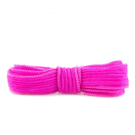 Seidenband Crinkle Crêpe Pink Seide handgenäht/-gefärbt