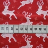 Nordic Holiday white reindeer on red 