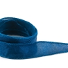 Crêpe Satin Seidenband Blaugrün 100% Seide handgenäht/-gefärbt