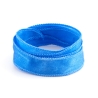 Crêpe Satin Seidenband Lichtblau 100% Seide handgenäht/-gefärbt