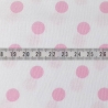 Druckstoff Capri Punkte weiß/rosa