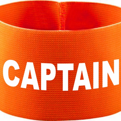 gummielastische Armbinde 10 cm bedruckt mit CAPTAIN