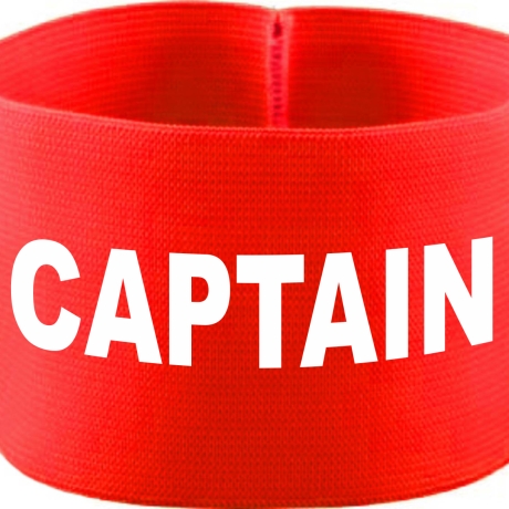 gummielastische Armbinde 10 cm bedruckt mit CAPTAIN