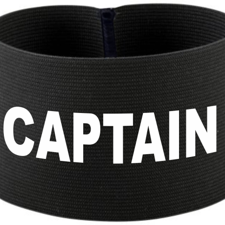 gummielastische Armbinde 10 cm bedruckt mit CAPTAIN