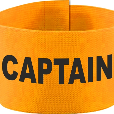 Klett-Armbinde 10 cm Höhe bedruckt mit CAPTAIN