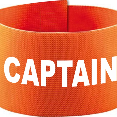 Klett-Armbinde 10 cm Höhe bedruckt mit CAPTAIN