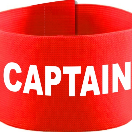 Klett-Armbinde 10 cm Höhe bedruckt mit CAPTAIN