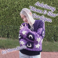 Moon & Star Cardigan Häkelanleitung PDF