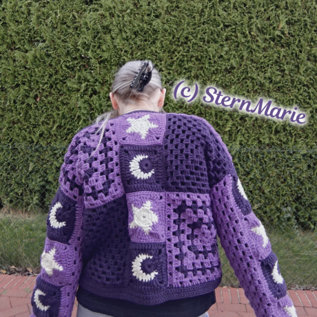 Moon & Star Cardigan Häkelanleitung PDF